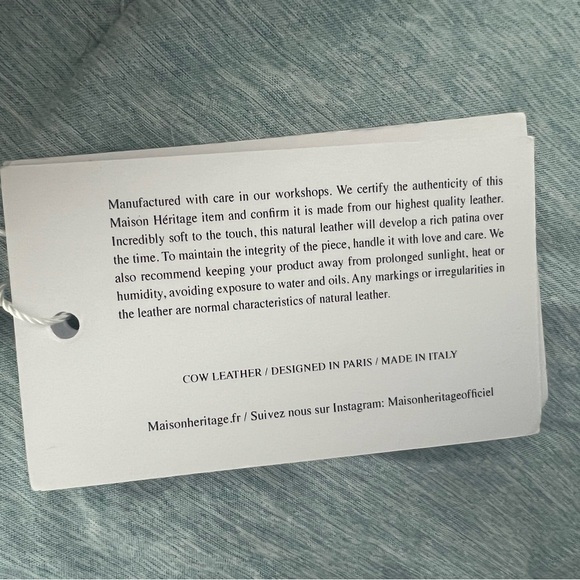 RARE AUTHENTIC MAISON HÉRITAGE COW LEATHER RED CROSSBODY PURSE ❤️ NWT !!! - Picture 8 of 15